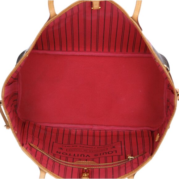 Louis Vuitton Neverfull MM Monogram Bay Rose Ballerine Poppy Pink + Pouch - Picture 12 of 12